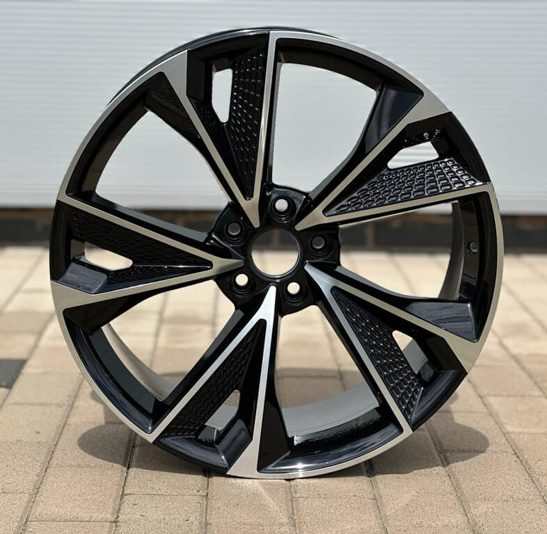 MU17A 19X8.5 5X112 ET35 BLACK MACHINED FACE