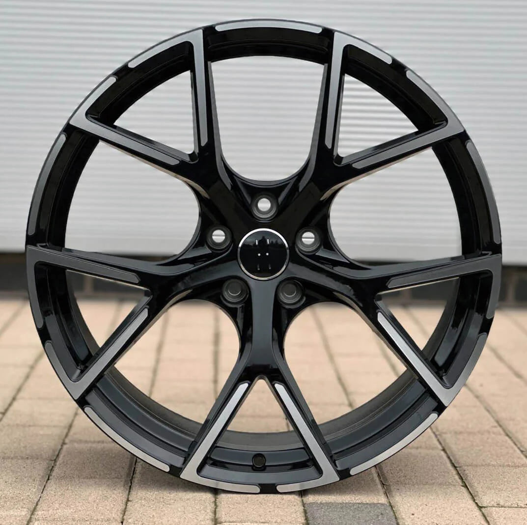 MU36A 20X9 5X112 ET30 BLACK MACHINED FACE