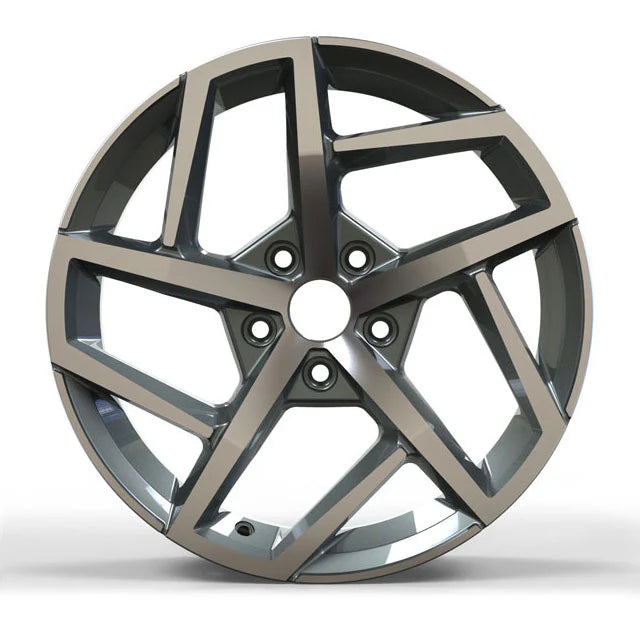 MU14W 19X8 5X112 ET42 BLACK MACHINED FACE