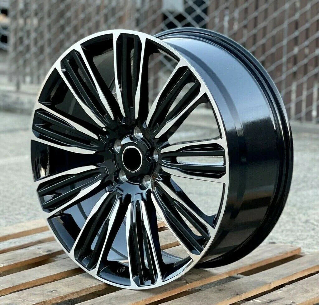 MU3L 22X9.5 5X108 ET45 BLACK MACHINED FACE