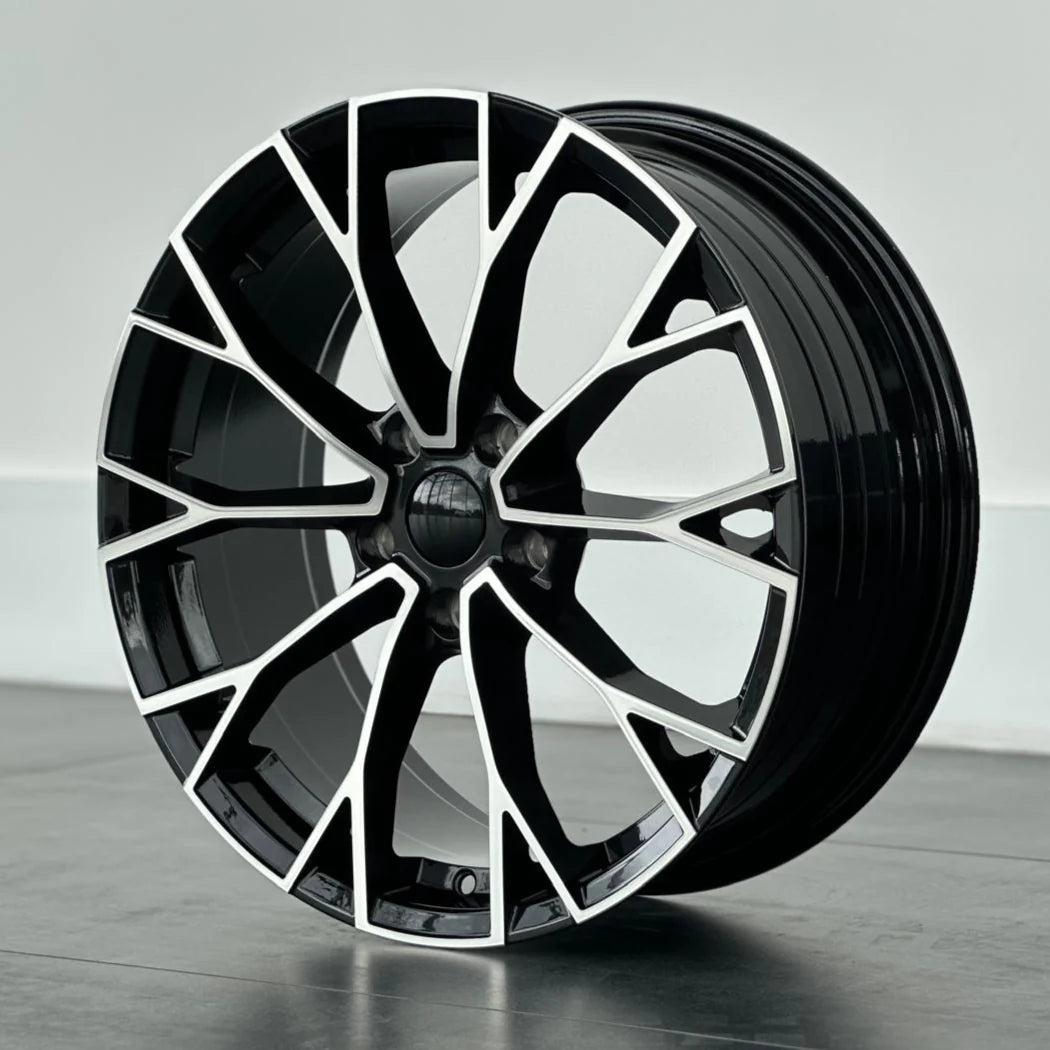 MU24W 18X7.5 5X112 ET45 BLACK MACHINED FACE
