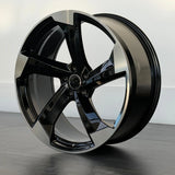 MU43A 21X9 5X112 ET25 BLACK MACHINED FACE