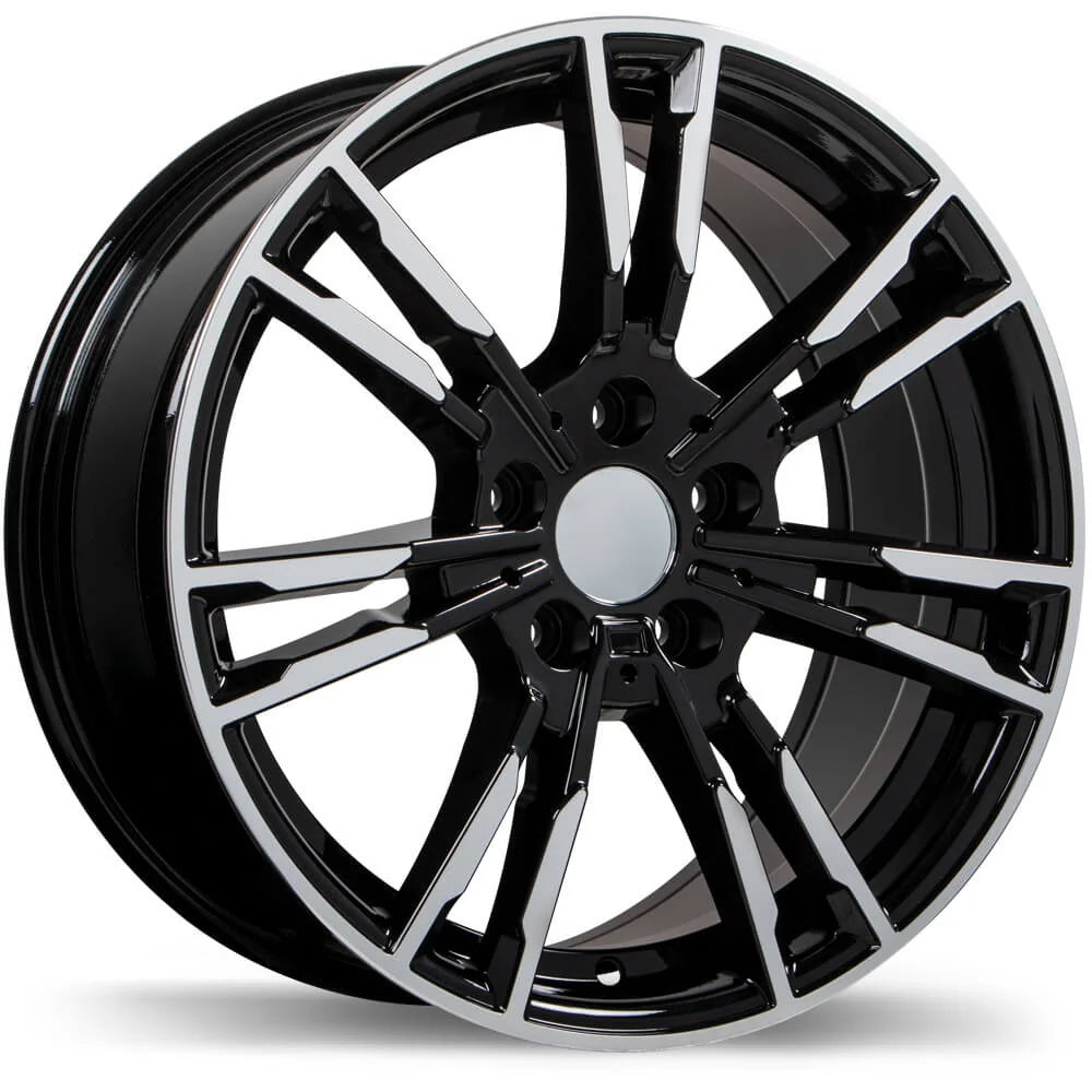 MU8B 19X9.5 5X112 ET35 BLACK MACHINED FACE