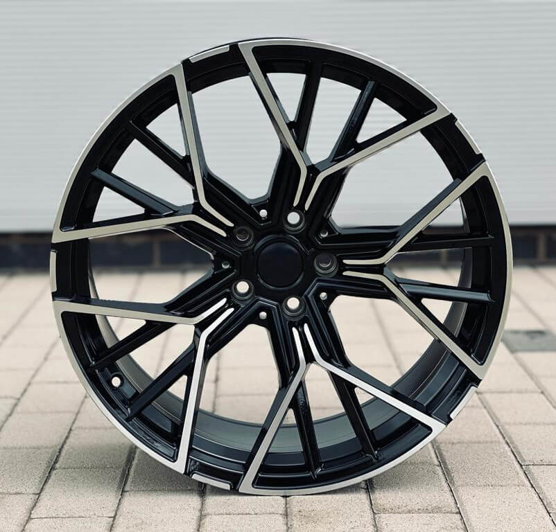 MU23B 20X9.5 5X112 ET37 BLACK MACHINED FACE
