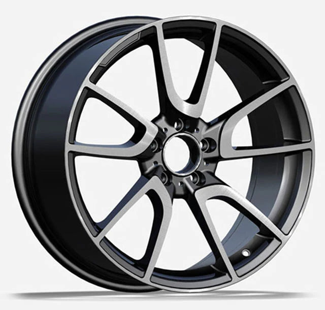MU07M 19X9.5 5X112 ET45 BLACK MACHINED FACE