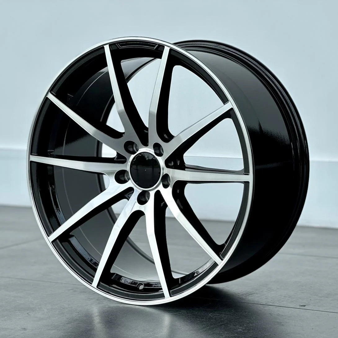 MU12M 20X9.5 5X112 ET42 BLACK MACHINED FACE