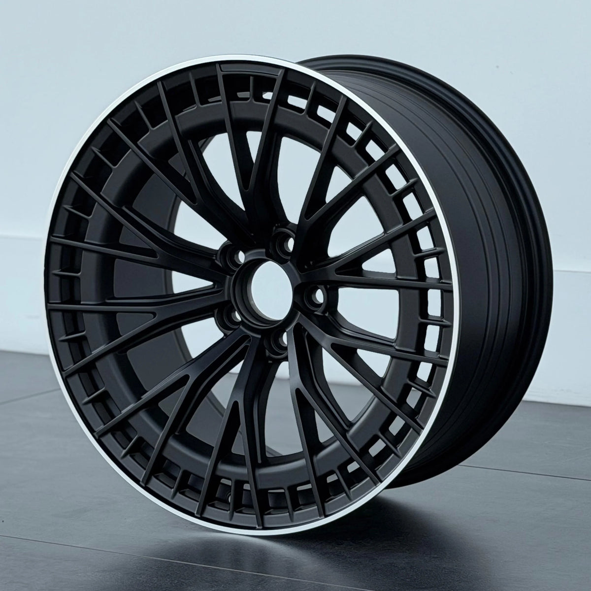 MU25M 19X9.5 5X112 ET45 BLACK MACHINED FACE