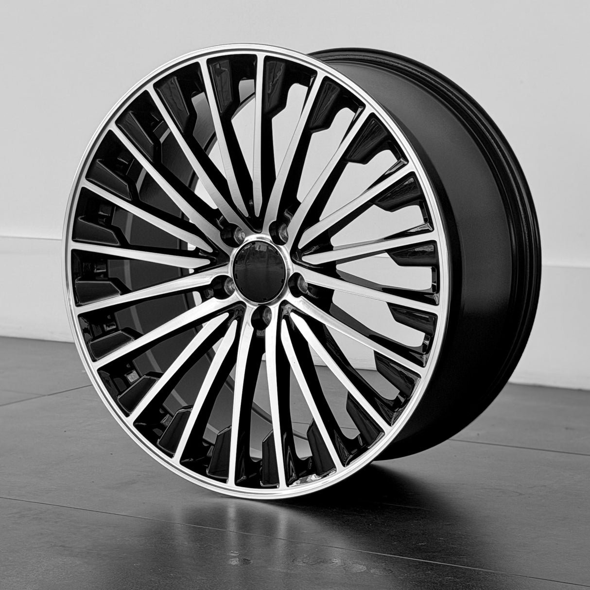 MU26M 19X9.5 5X112 ET45 BLACK MACHINED FACE