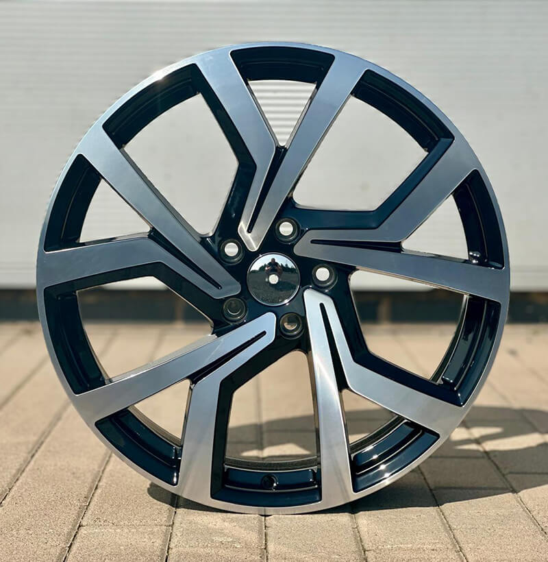 MU7W 18X7.5 5X112 ET45 BLACK MACHINED FACE