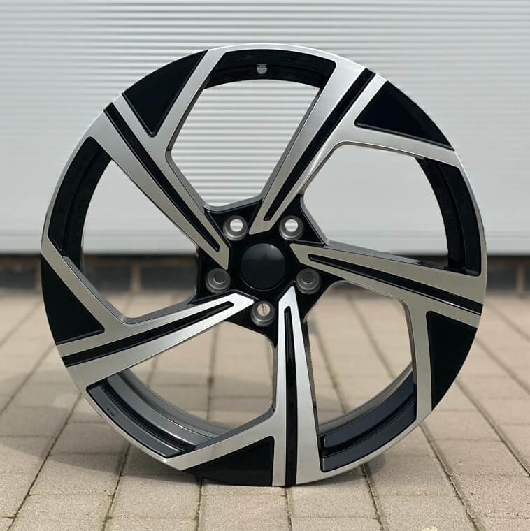 MU19W 19X8 5X112 ET45 BLACK MACHINED FACE