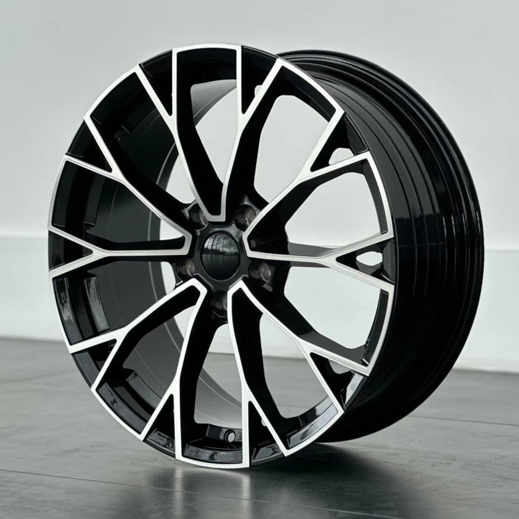 MU24W 19X8 5X112 ET45 BLACK MACHINED FACE